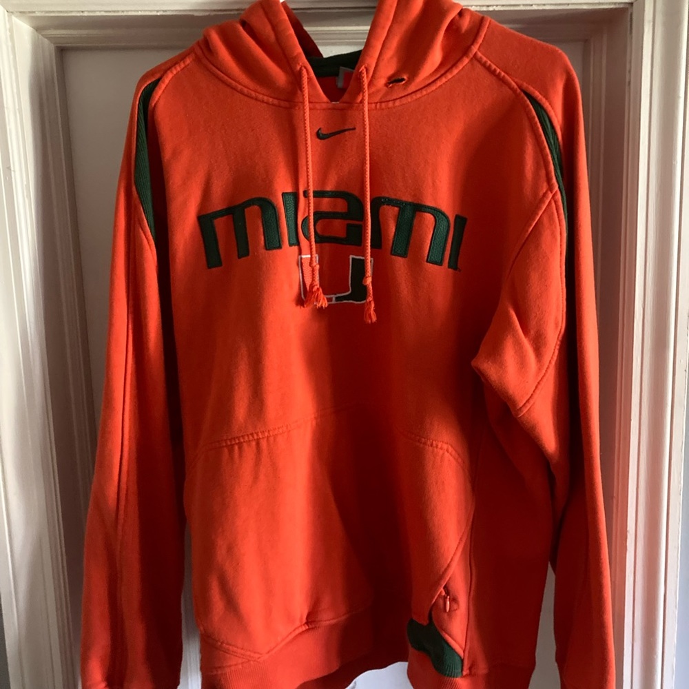 Miami hurricanes Hoodie Nike Mens Size Medium